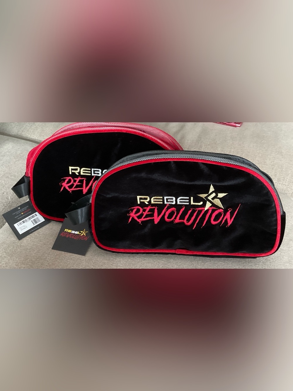 2 NWT Rebel Revolution Competition Cheer Shoe Bag- NEW With Tags